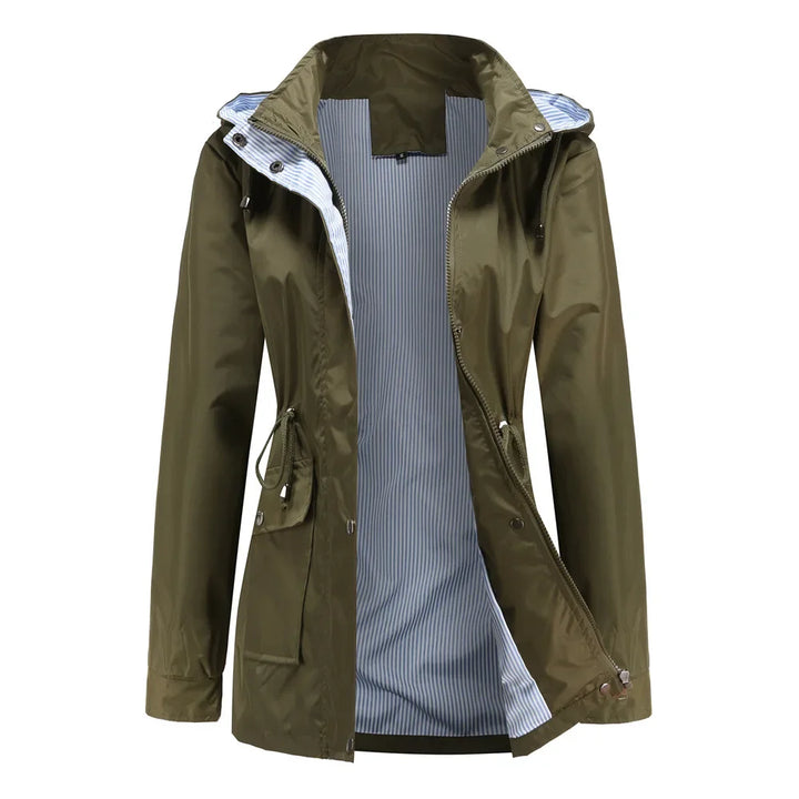Women's Waterproof Trench Coat with Wool Blend Lining - photo 5