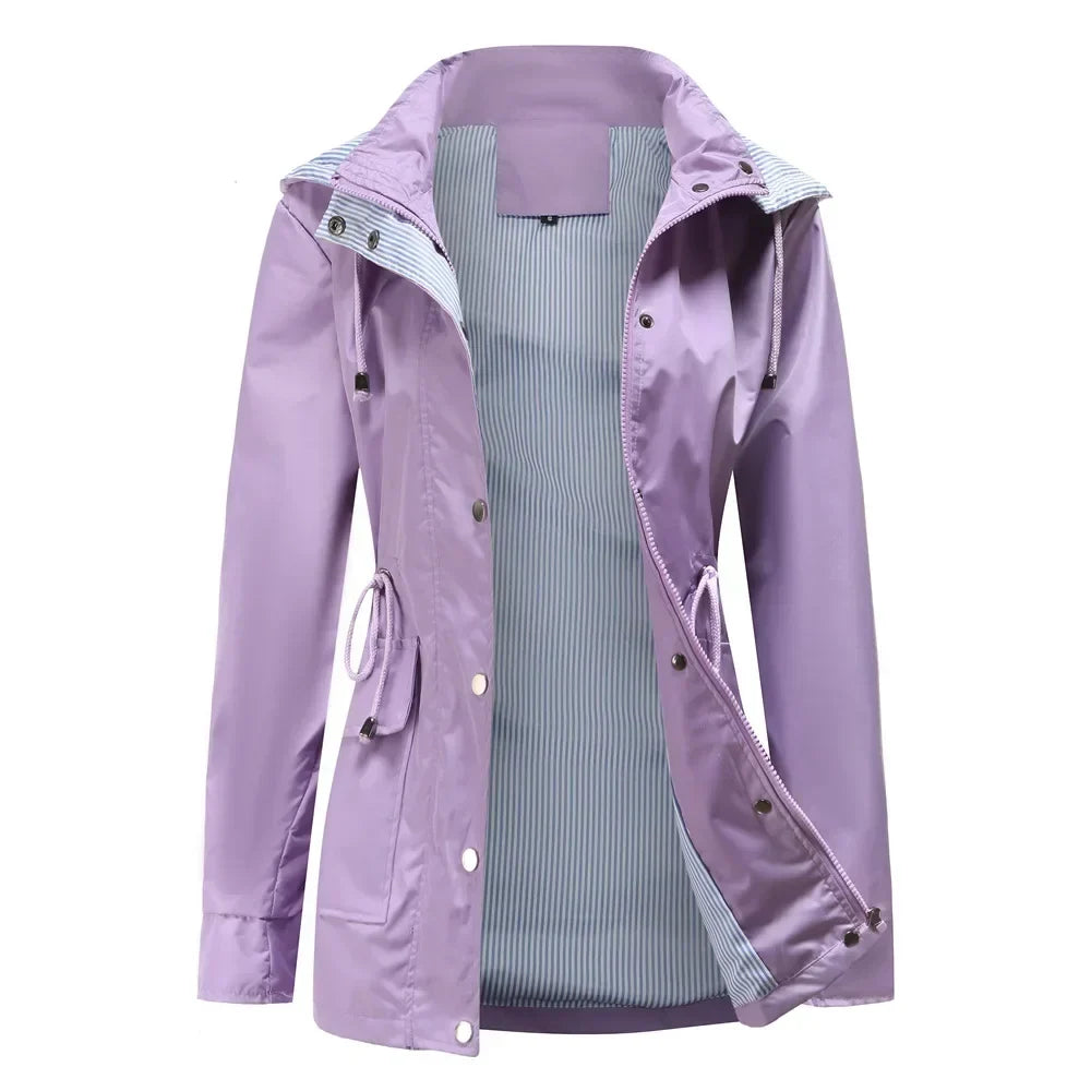 Women's Waterproof Trench Coat with Wool Blend Lining - photo 6