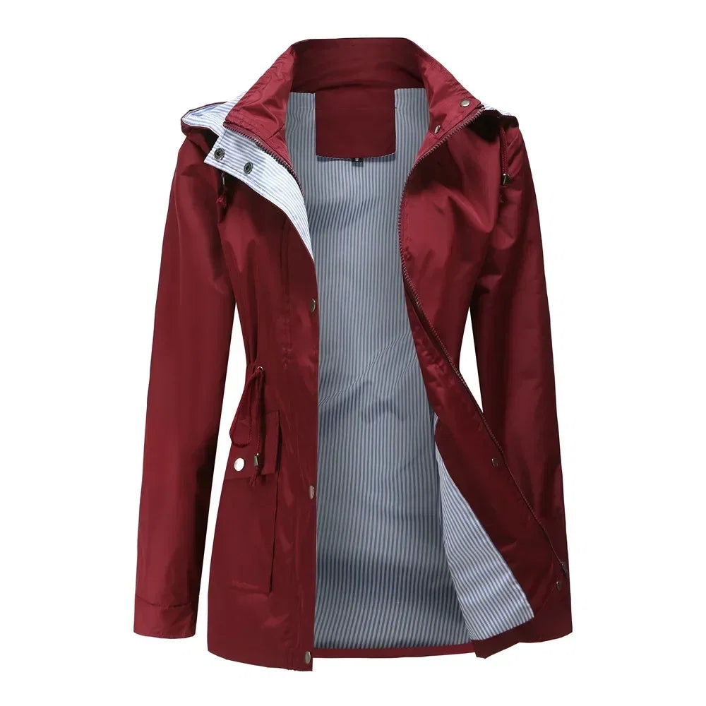 Women's Waterproof Trench Coat with Wool Blend Lining - photo 7