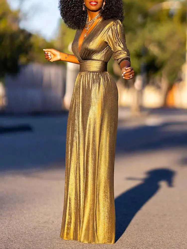 Women's Wide Leg Jumpsuit with Pleated Trousers - photo 6