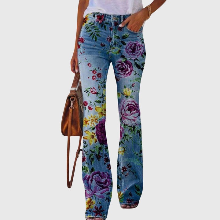 Women's Wide-Leg Pants with Floral Print - photo 6