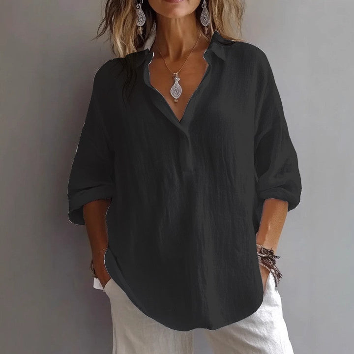 Women's Wide Linen Shirt for Summer