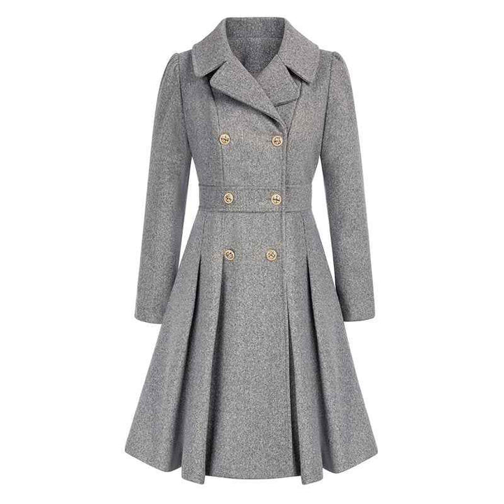 Natalie - Women's Wool Blend Winter Coat with Flared Cut
