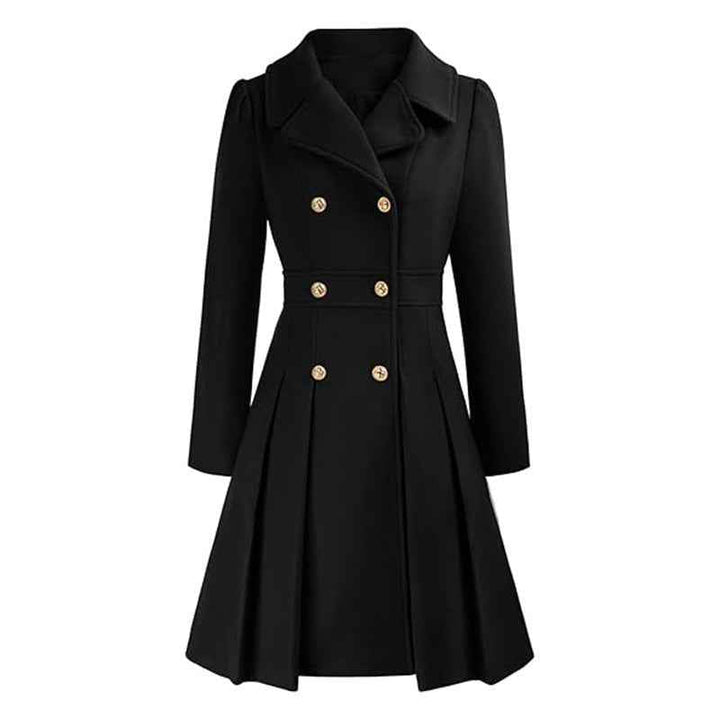 Natalie - Women's Wool Blend Winter Coat with Flared Cut