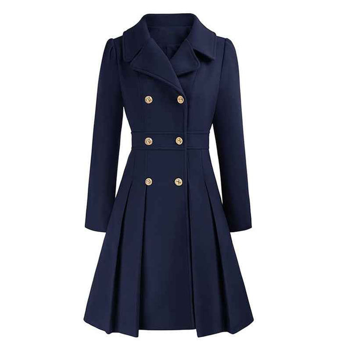 Natalie - Women's Wool Blend Winter Coat with Flared Cut