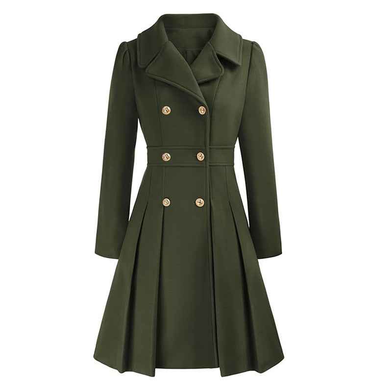 Natalie - Women's Wool Blend Winter Coat with Flared Cut