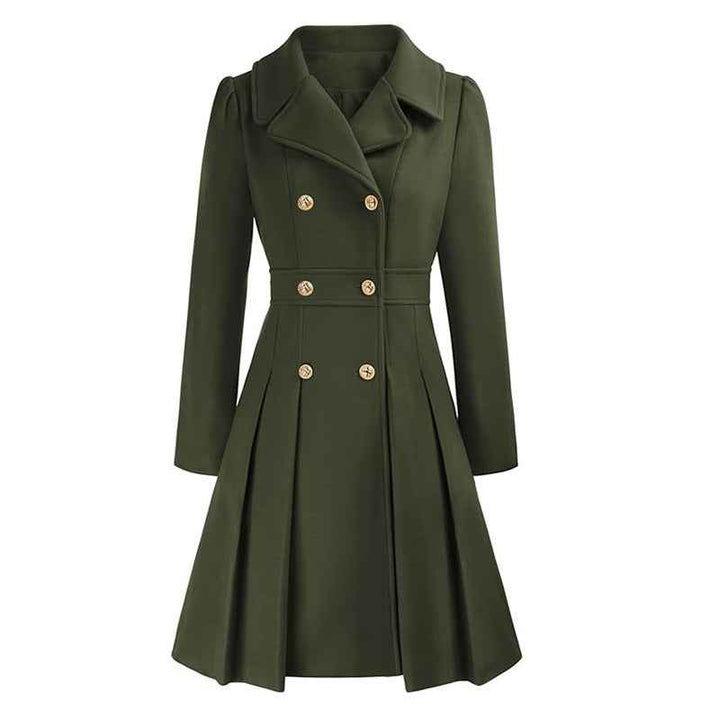 Natalie - Women's Wool Blend Winter Coat with Flared Cut