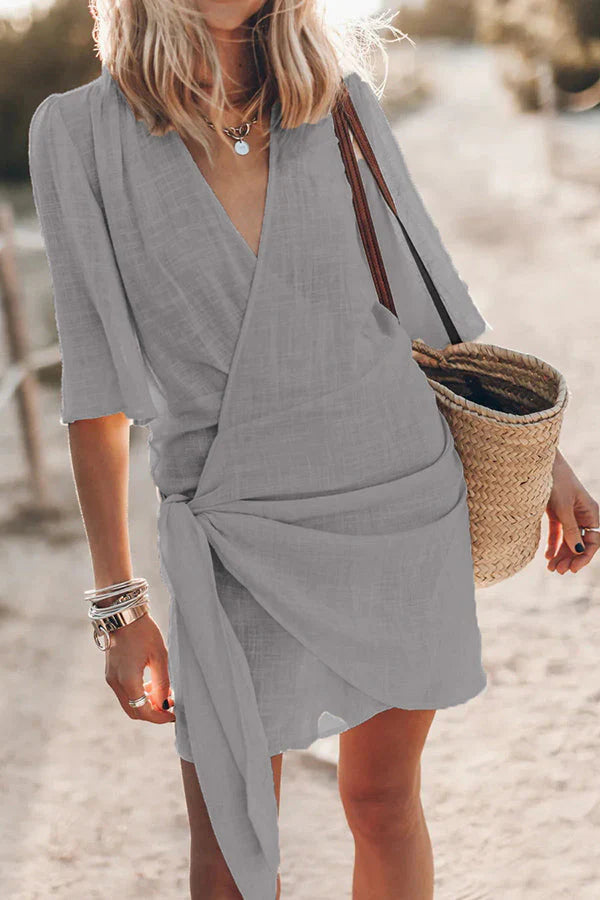 Women's Wrap Mini Dress for Summer
