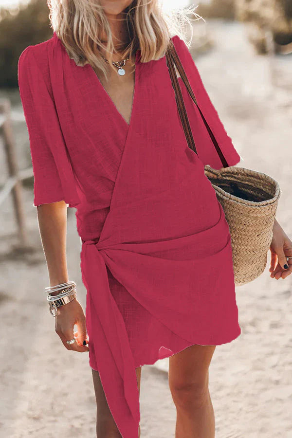 Women's Wrap Mini Dress for Summer