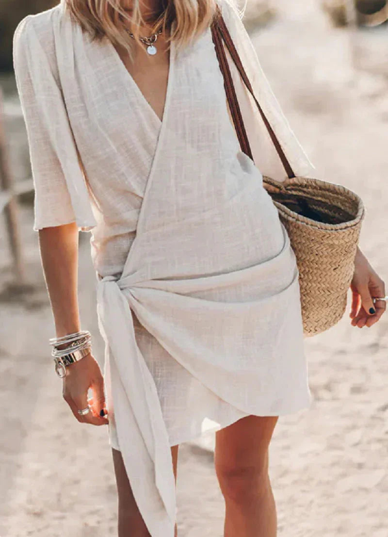 Women's Wrap Mini Dress for Summer
