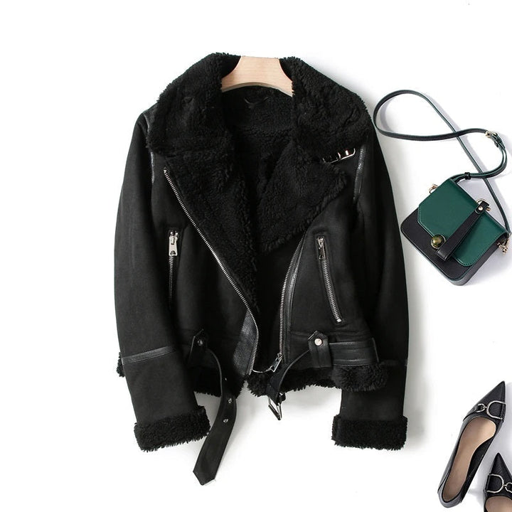 Women's Zip Front Bomber Jacket with Pockets - photo 1