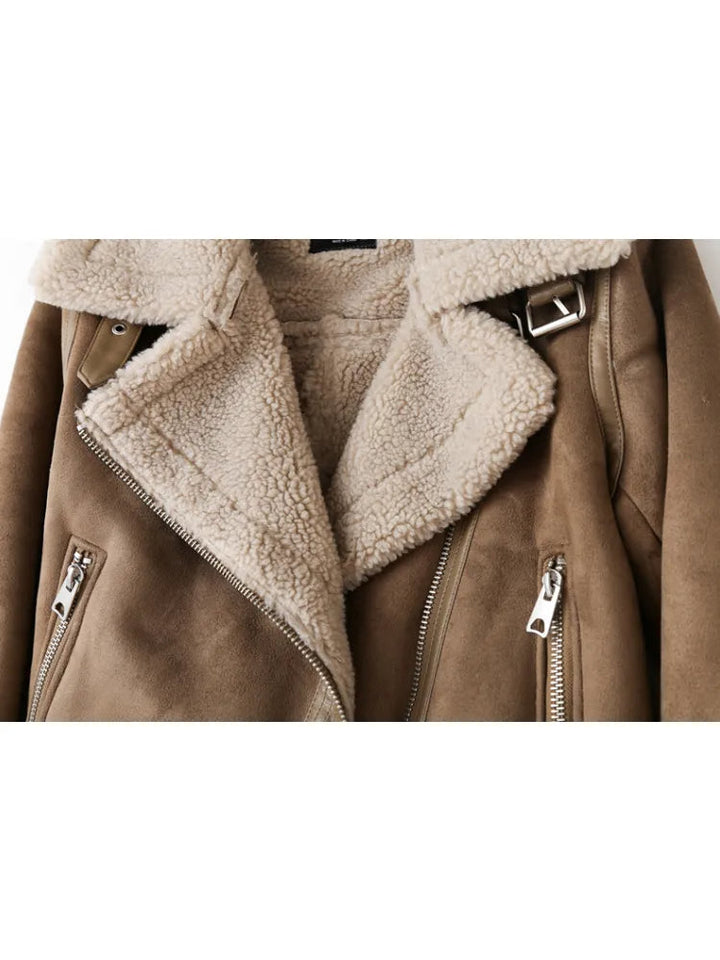 Women's Zip Front Bomber Jacket with Pockets - photo 4