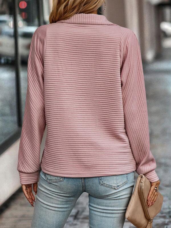 Women's Zip Neck Jumper with Long Sleeves - photo 4