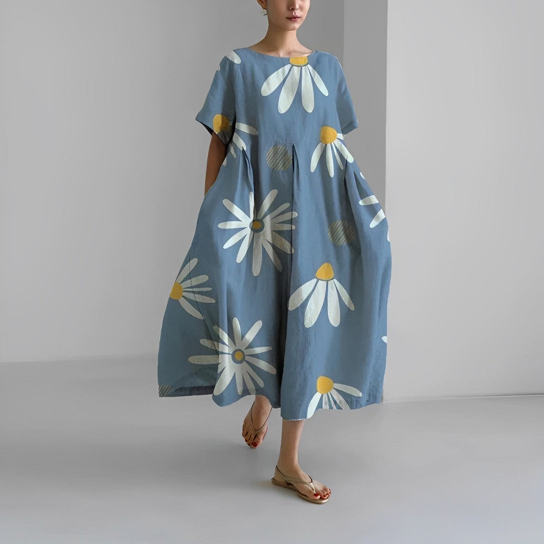 Women's Floral Print Oversized Maxi Dress