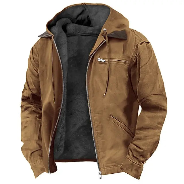Men’s Lined Hooded Winter Jacket
